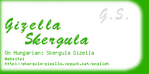 gizella skergula business card